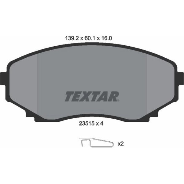Textar 2351501 Bremsbelagsatz FüR Mazda MPV E LW LV SD1 SL SR2-image
