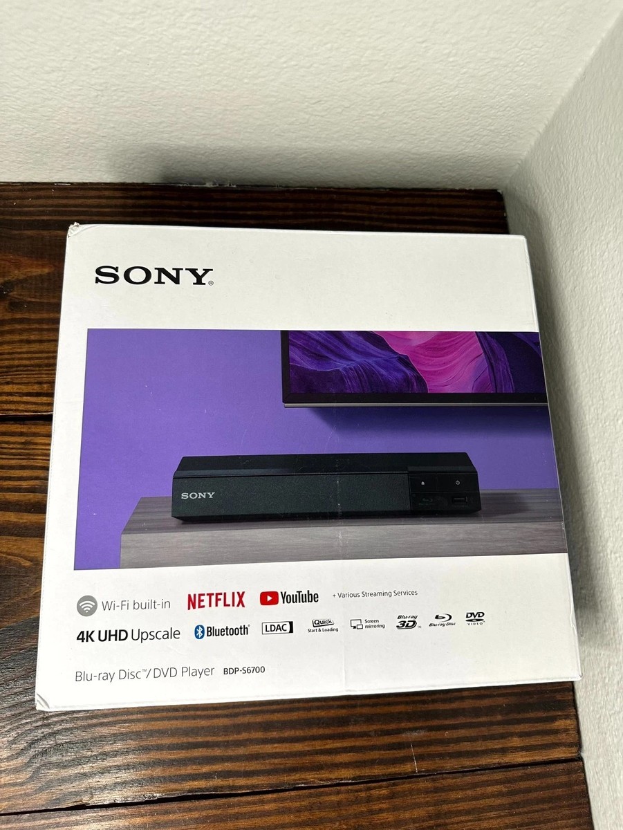 Sony BDP-S6700 Blu-Ray DVD Player Black Built-In Wi-Fi Bluetooth