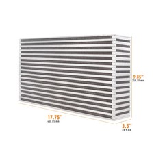 Mishimoto Mmuic-17 For Universal Air-to-air Intercooler Core - 17.75in 9.85in Mishimoto Mmuic-17 For Universal Air-to-air Intercooler Core - 17.75in 9.85in