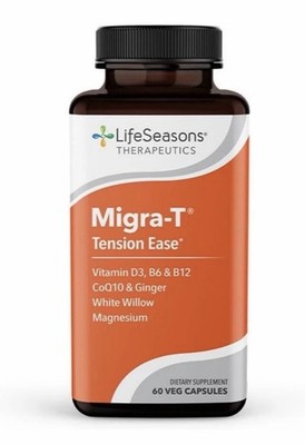 Life Seasons Migra-T,  60 caps- Tension Ease, NEW