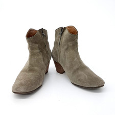 Isabel Marant  toile Suede Boots Khaki Pre-owned Women's Footwear