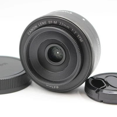 Objectif Canon EF-M 22mm F/2 STM AF monture EOS EF-M noir MACRO 0.15m/0.49ft ... - Photo 1/3