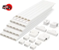 Cord Cover Raceway Kit 392.5 Inch Paintable Cable Concealer Wire Hider for Wall