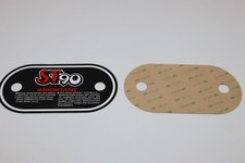 Honda ST90 1973 calcomanía de filtro de aire en placa de aluminio rojo