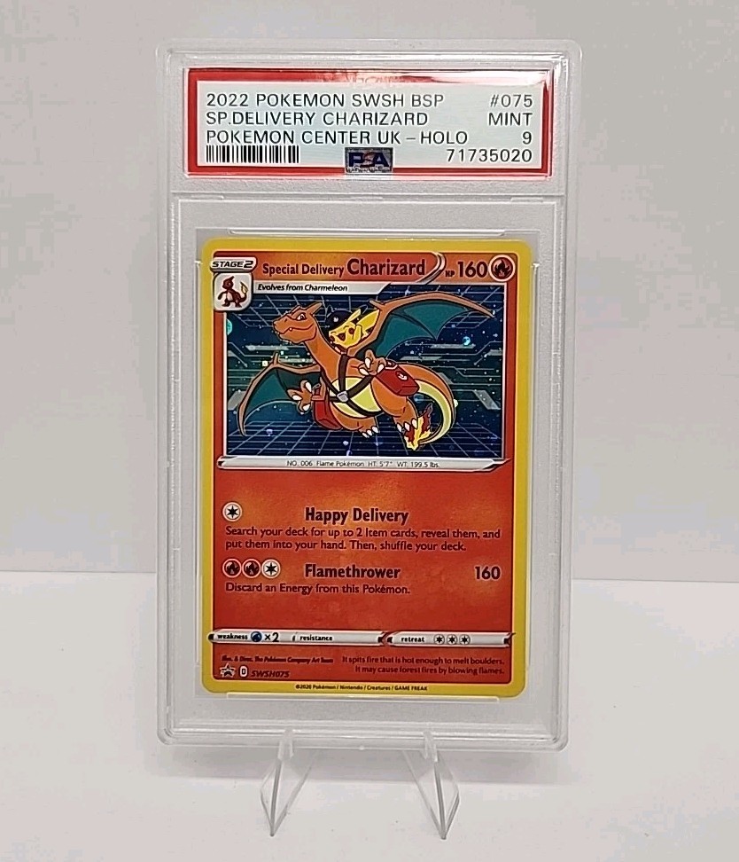 PSA 9 Special Delivery Charizard SWSH075 Sword & Shield Holo Promo Pokemon Card