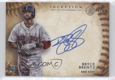 2015 Bowman Inception Rookie Auto Gold 10/50 Bryce Brentz #RA-BB Auto 0c6