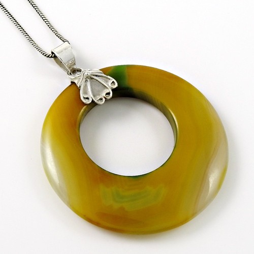 Birthday Gift For Her Natural Onyx Gemstone Pendant 925 Sterling Silver Jewelry - Picture 4 of 12