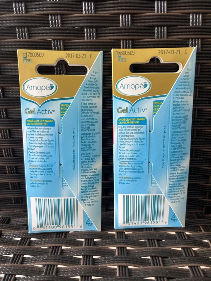 2 protectores de talón Amope Gel Activ para proteger contra el roce de zapatos Foto 2 de 2