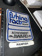 Vintage FISHING FACTS SILVER B.A.S.S. Masters ACHIEVEMENT AWARD PANFISH Patch