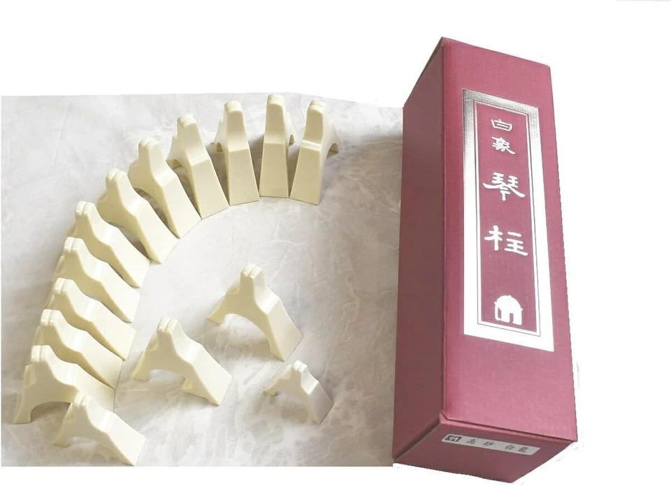 Puente Koto Kotoji Arpa Japonesa Dragón Blanco Lujo Fácil de Usar Foto 3 de 4