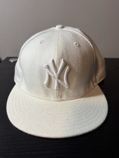New York Yankees 7 5/8 Fitted New Era 59Fifty All White Cap Hat