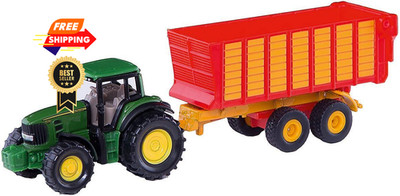 Siku Claas Tractor with Silage Trailer 169 mm, Green