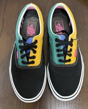 Vans Era Sneakers M8.5 W10 Multicolor Colorblock Black Yellow Green Blue Skater