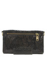Alexis Hudson Womens Chain Strap Snake Embossed Leather Bi Fold Wallet Black 8" — photo 4