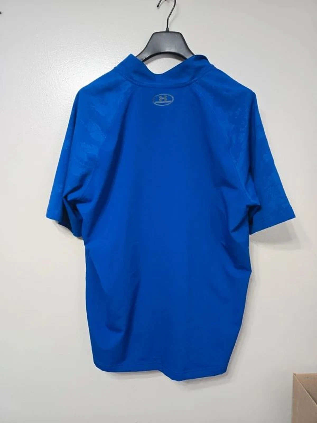 Under Armour Roy/Bl Sublimated Camo Short Sleeve 1/4zip Cage Jacket Pullover XL - product detail image 5