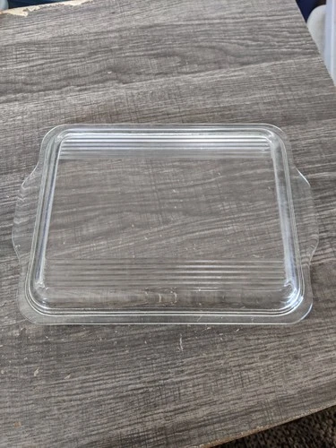 PYREX 503-C RECTANGLE CLEAR GLASS LID FITS 503B REFRIGERATOR DISH PREOWNED READ!