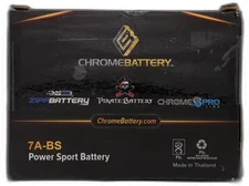 Chrome S Pro YTX7A-BS Maintenance-Free 12V 7Ah Battery Replacement for ATV