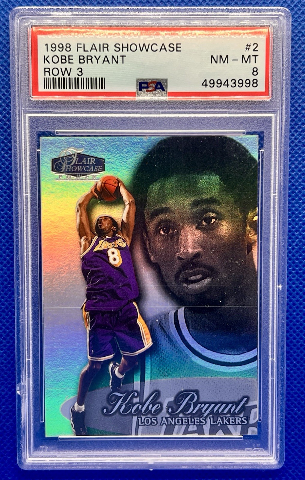1998 Flair Showcase Row 3 Kobe Bryant #2 PSA 8 Lakers