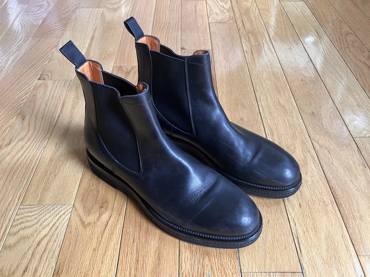 Santoni Caoutchouc Black Leather Ankle Boots Men\'s SIZE US 8 Santoni - Rock Dark Brown Suede Loafer | Mitchell Stores main image 4