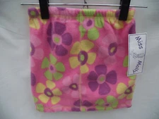 BNWT Girls Sz 7 Hot Pink Floral Print Warm Polar Fleece Style Skirt