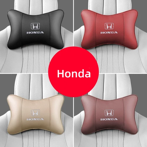 2Pcs Car Neck Pillow Breathable Soft Rest Cushion For Honda Seat Headrest Brown - Picture 3 of 7
