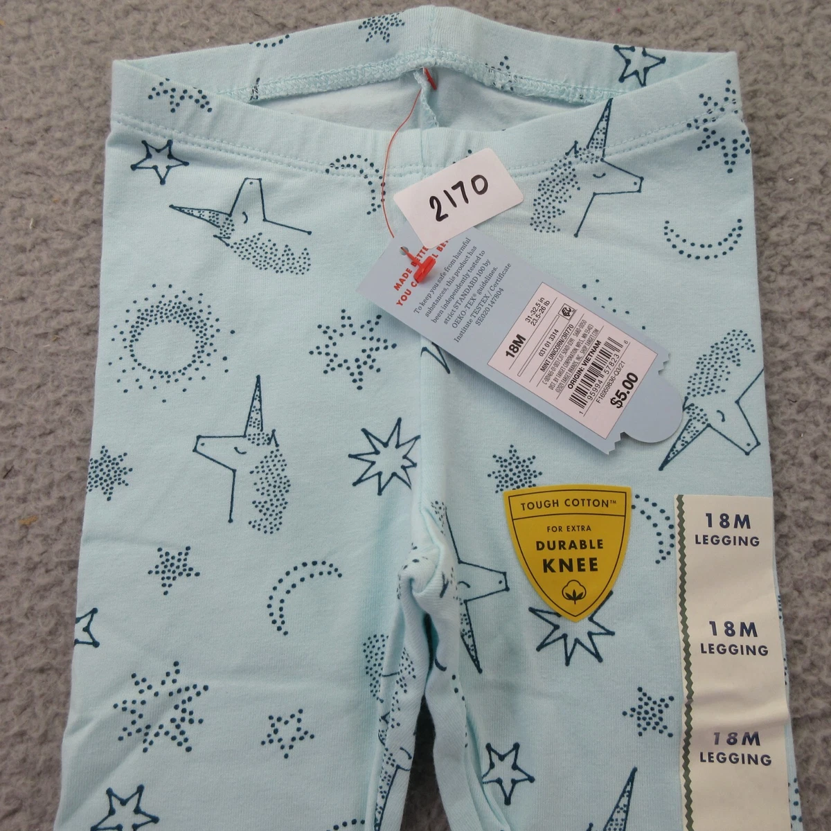 Leggings Toddler Girls Unicorn Cat Jack Light Mint Blue Size
