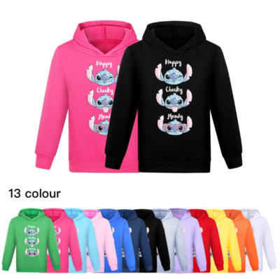 Kapuzen Sweatshirt Pullover Casual Pullover Hoodie Kids Boy Girl Lilo und Stitch