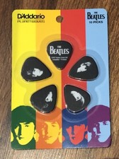 Premium Celluloid Guitar Picks Meet Beatles 10 Pack Medium D'Addario New Sealed