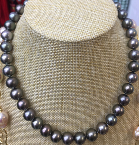 Ikecho Pearls: Sterling Silver Tahitian 8-9mm 45cm chain Necklace | For