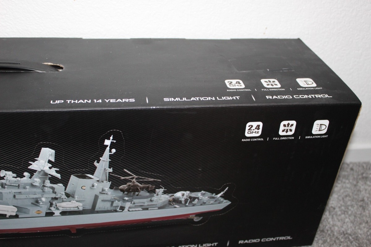 Heng Tai Remote Control Destroyer Boat HT-2879B 1:275 Scale RC