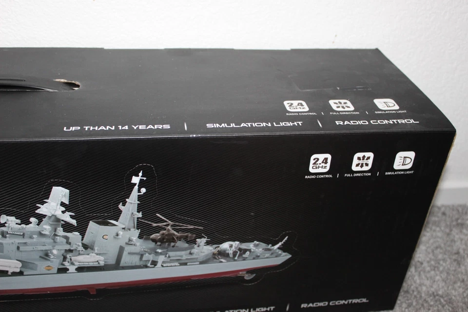 Heng Tai Remote Control Destroyer Boat HT-2879B 1:275 Scale RC with Remote Teste - Image 4 of 4