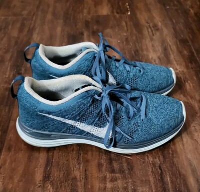 Nike Flyknit Lunar Sport Turquoise Blue Womens Running Shoes Sz  554888-333