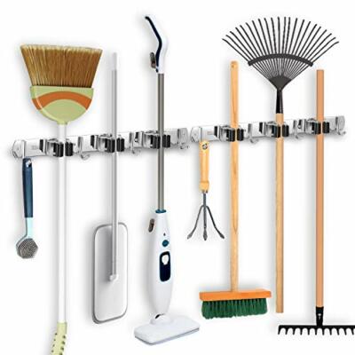 Broom And Mop Holder Wall Mounted Broom Holder Stainless Steel Mop Holder  Self