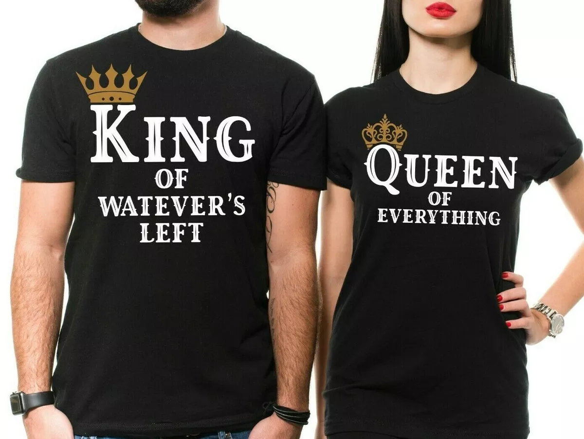 King Queen Couple T-shirts, Matching T-shirts