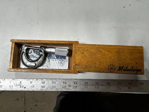 MACHINIST Tpcb LATHE MILL Machinist Mitutoyo 1" Carbide Face Micrometer 103 135