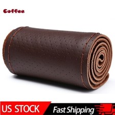 Genuine Leather Car Steering Wheel Cover Diy With Needles Thread Stitch Wrap Sew Genuine Leather Car Steering Wheel Cover Diy With Needles Thread Stitch Wrap Sew