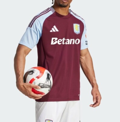 Adidas Aston Villa FC 24/25 - Size XL Men's Soccer Jersey Maroon Blue JD1235 NEW