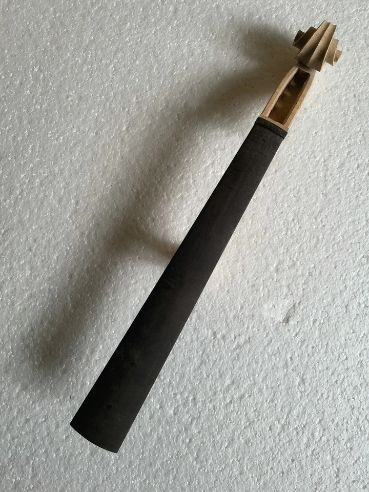 1 шт. 4/4 пламенный кленовый гриф для скрипки с грифом из черного дерева детали для скрипки ручной работы - Изображение 4 из 4