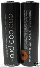 2 PANASONIC ENELOOP PRO AA PRECHARGED 2550mAh 1.2V BATTERIES 