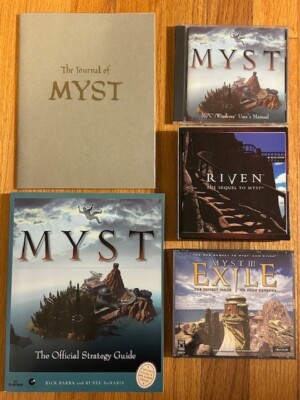 Myst, Riven, & Exile Original Vintage Adventure PC Computer Games