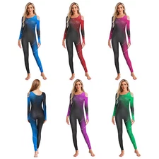Women Bodysuit Rhinestone Dancewear Form-fitting Jumpsuit Trendy Aesthetic