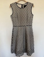 Nwt J Crew Circle Cutout Eyelet Overlay Dress White Black Size 0