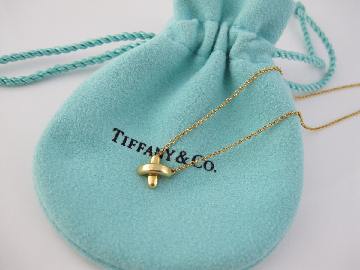Tiffany & Co 18K Gold RARE Signature X Cross Necklace! | eBay Tiffany & Co 18K Gold RARE Signature X Cross Necklace! | eBay