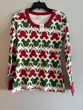 NWT Hanna Andersson Unisex Adult Mickey Mouse Logo Long John Pajama Top Size M