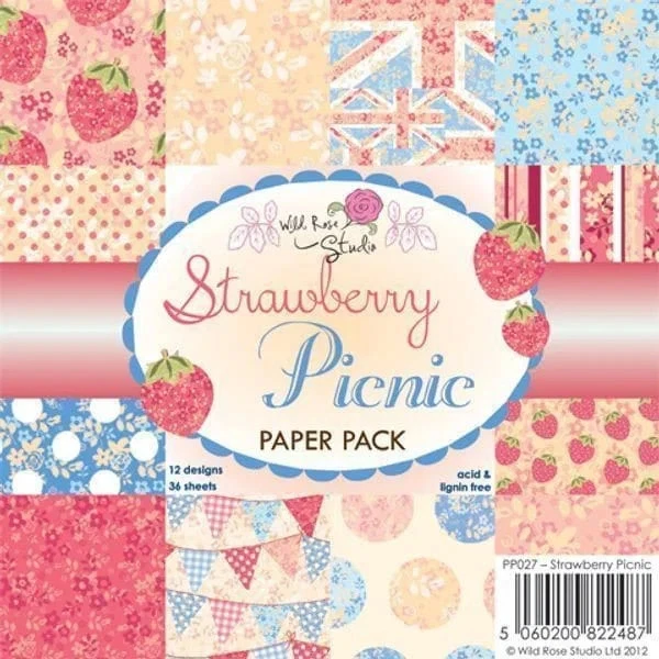 Wild Rose Studio Bloc De Papier Scrapbooking 6x6 Picnic À La Fraise - Photo 1/1