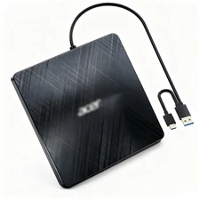 For PC Laptop Windows 11 10 External CD DVD Drive USB 3.0 Writer Burner Player