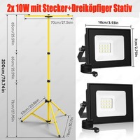 Led Baustrahler Strahler Fluter Teleskop Stativ Baustrahler Arbeitsleuchte AußEn