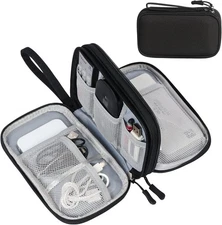 Waterproof Travel Cable Organizer Bag Double Layer Electronics Storage Case