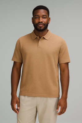 Lululemon Merino Wolle Polo Shirt New Venture Thermoregulierend Klassik Fit
