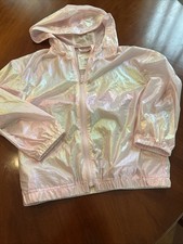 Girls Gap Kids Iridescent Lightweight Pink Jacket Size S 6-7 
